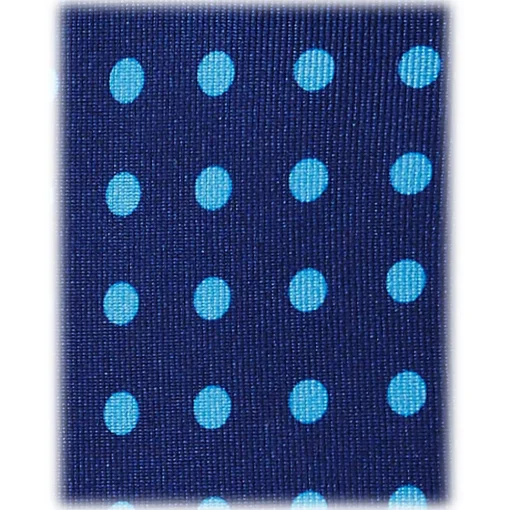 Viola Milano - Classic Polka Dot Selftipped Silk Tie - Blue/Sky - Handmade in Italy - Luxury Exclusive Collection - Avvenice^ Ties & Bow Ties