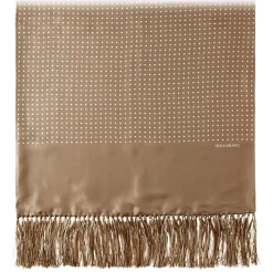 Viola Milano - Classic Polka Dot Madder Silk Scarf - Beige - Handmade in Italy - Luxury Exclusive Collection - Avvenice^ Scarves