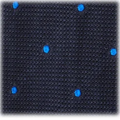 Viola Milano - Classic Polka Dot 3-Fold Grenadine Tie - Navy / Blue - Made in Italy - Luxury Exclusive Collection - Avvenice^ Ties & Bow Ties