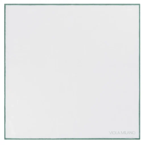 Viola Milano - Classic Shoestring 100% Linen Pocket Square - Menthol - Handmade in Italy - Luxury Exclusive Collection - Avvenice^ Ties & Bow Ties