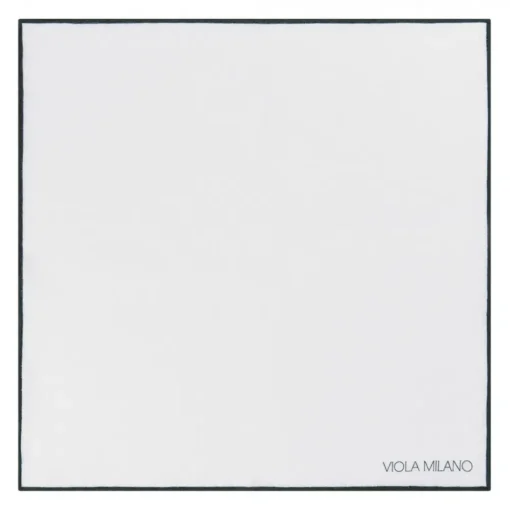 Viola Milano - Classic Shoestring 100% Linen Pocket Square - Forest - Handmade in Italy - Luxury Exclusive Collection - Avvenice