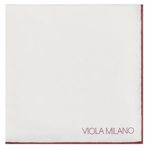 Viola Milano - Classic Shoestring Silk Pocket Square - Wine - Handmade in Italy - Luxury Exclusive Collection - Avvenice^ Ties & Bow Ties