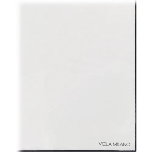 Viola Milano - Classic Shoestring Silk Pocket Square - Black - Handmade in Italy - Luxury Exclusive Collection - Avvenice