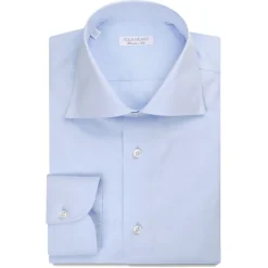 Viola Milano - Classic Solid Cut-Away Collar Dress Shirt - Classic Blue - Handmade in Italy - Luxury Exclusive Collection - Avvenice^ Shirts