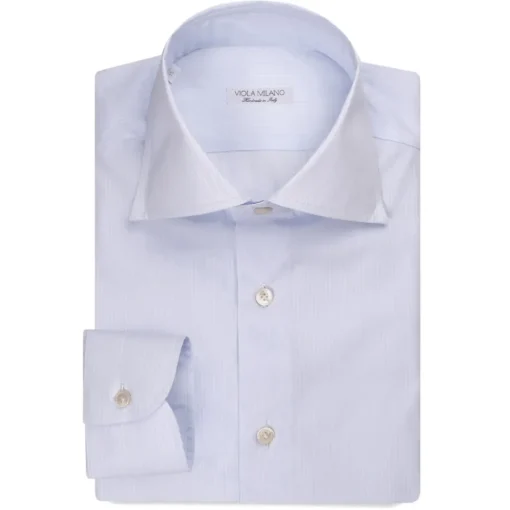 Viola Milano - Classic Stripe Cutaway-Collar Shirt - Navy - Handmade in Italy - Luxury Exclusive Collection - Avvenice^ Shirts