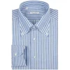 Viola Milano - Classic Stripe Carlo Riva 100% Linen Button-Down Shirt - Blue - Handmade in Italy - Luxury Exclusive Collection - Avvenice