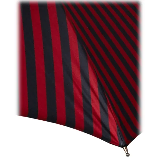 Viola Milano - Classic Stripe Chestnut Umbrella - Navy/Red - Handmade in Italy - Luxury Exclusive Collection - Avvenice^ Umbrellas And Sticks