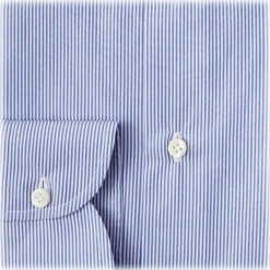 Viola Milano - Classic Stripe Shirt - Navy and White - Handmade in Italy - Luxury Exclusive Collection - Avvenice^ Shirts