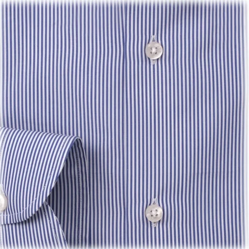 Viola Milano - Classic Stripe Button-Down Collar Dress Shirt - Navy/White - Handmade in Italy - Luxury Exclusive Collection - Avvenice^ Shirts