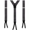 Viola Milano - Classic Width Braces L Braid Ends - Polka Dot Grey - Handmade in Italy - Luxury Exclusive Collection - Avvenice^ Other Accessories