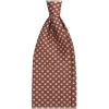 Viola Milano - Clover Floral Selftipped Italian Silk Tie - Brown - Handmade in Italy - Luxury Exclusive Collection - Avvenice^ Ties & Bow Ties