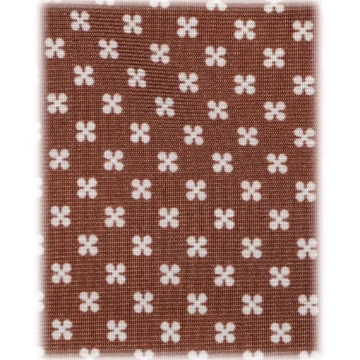 Viola Milano - Clover Floral Selftipped Italian Silk Tie - Brown - Handmade in Italy - Luxury Exclusive Collection - Avvenice^ Ties & Bow Ties