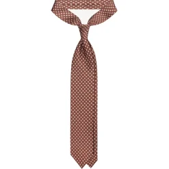 Viola Milano - Clover Floral Selftipped Italian Silk Tie - Brown - Handmade in Italy - Luxury Exclusive Collection - Avvenice^ Ties & Bow Ties