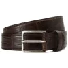 Viola Milano - Como Alligator Leather Belt - Brown - Handmade in Italy - Luxury Exclusive Collection - Avvenice^ Belts