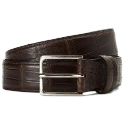Viola Milano - Como Alligator Leather Belt - Brown - Handmade in Italy - Luxury Exclusive Collection - Avvenice^ Belts
