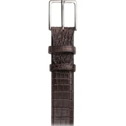Viola Milano - Como Alligator Leather Belt - Brown - Handmade in Italy - Luxury Exclusive Collection - Avvenice^ Belts
