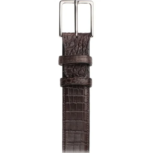 Viola Milano - Como Alligator Leather Belt - Brown - Handmade in Italy - Luxury Exclusive Collection - Avvenice^ Belts
