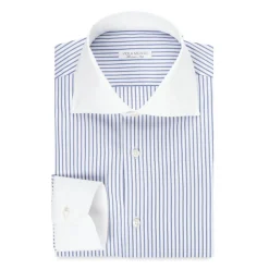 Viola Milano - Contrast Collar Shirt - Multi Stripe - Handmade in Italy - Luxury Exclusive Collection - Avvenice^ Shirts