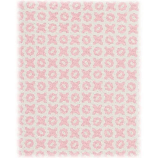 Viola Milano - Cross Pattern Handprinted Selftipped Silk Tie - Pink/White - Handmade in Italy - Luxury Exclusive Collection - Avvenice