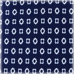 Viola Milano - Cube Pattern Selftipped Silk Tie - Navy - Made in Italy - Luxury Exclusive Collection - Avvenice^ Ties & Bow Ties