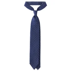Viola Milano - Cube Pattern Selftipped Silk Tie - Navy - Made in Italy - Luxury Exclusive Collection - Avvenice^ Ties & Bow Ties