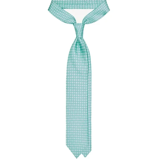 Viola Milano - Cube Pattern Selftipped Silk Tie - Lime - Handmade in Italy - Luxury Exclusive Collection - Avvenice