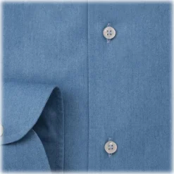 Viola Milano - Denim Shirt - Denim - Handmade in Italy - Luxury Exclusive Collection - Avvenice
