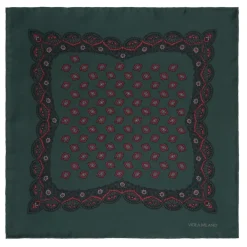 Viola Milano - Diamond Archive Printed Silk Pocket Square - Forest Mix - Handmade in Italy - Luxury Exclusive Collection - Avvenice