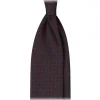 Viola Milano - Diamond Floral Handprinted Ancient Madder Silk Tie - Wine - Made in Italy - Luxury Exclusive Collection - Avvenice^ Ties & Bow Ties