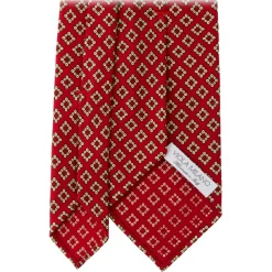 Viola Milano - Diamond Pattern 3-Fold Selftipped Silk Tie - Red Mix - Handmade in Italy - Luxury Exclusive Collection - Avvenice^ Ties & Bow Ties