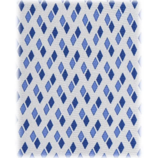 Viola Milano - Domino Pattern Selftipped Silk Tie - White - Handmade in Italy - Luxury Exclusive Collection - Avvenice^ Ties & Bow Ties