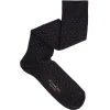 Viola Milano - Dot Over-The-Calf Cotton/Silk Socks - Grey Mix - Handmade in Italy - Luxury Exclusive Collection - Avvenice^ Accessories