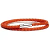 Viola Milano - Double Braided Italian Leather Bracelet - Orange - Handmade in Italy - Luxury Exclusive Collection - Avvenice^ Bracelets