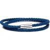 Viola Milano - Double Braided Italian Leather Bracelet - Blue - Handmade in Italy - Luxury Exclusive Collection - Avvenice^ Bracelets