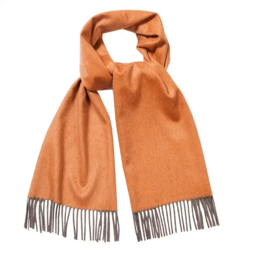 Viola Milano - Double Face Zibellino Cashmere Scarf - Orange Mix - Handmade in Italy - Luxury Exclusive Collection - Avvenice^ Scarves