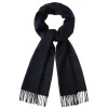 Viola Milano - Double Face Zibellino Cashmere Scarf - Navy and Grey - Handmade in Italy - Luxury Exclusive Collection - Avvenice^ Scarves