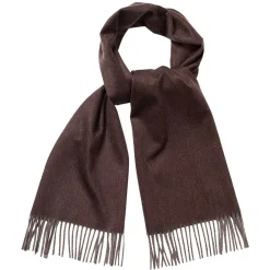 Viola Milano - Double Face 100% Zibellino Cashmere Scarf - Brown/Taupe - Handmade in Italy - Luxury Exclusive Collection - Avvenice^ Scarves
