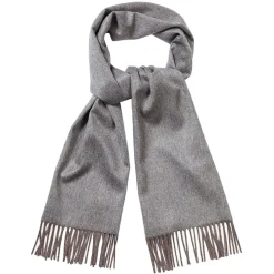 Viola Milano - Double Face 100% Zibellino Cashmere Scarf - Grey/Taupe - Handmade in Italy - Luxury Exclusive Collection - Avvenice^ Scarves
