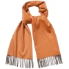 Viola Milano - Double Face 100% Zibellino Cashmere Scarf - Orange Mix - Handmade in Italy - Luxury Exclusive Collection - Avvenice^ Scarves