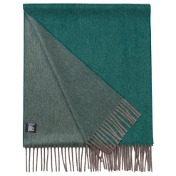 Viola Milano - Double Face Zibellino Cashmere Scarf - Green and Taupe - Handmade in Italy - Luxury Exclusive Collection - Avvenice^ Scarves