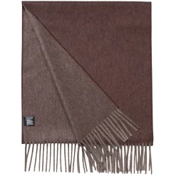Viola Milano - Double Face 100% Zibellino Cashmere Scarf - Brown/Taupe - Handmade in Italy - Luxury Exclusive Collection - Avvenice^ Scarves