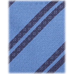 Viola Milano - Fina Stripe 3-Fold Grenadine Tie - Blue Mix - Handmade in Italy - Luxury Exclusive Collection - Avvenice^ Ties & Bow Ties