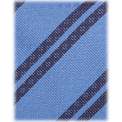 Viola Milano - Fina Stripe 3-Fold Grenadine Tie - Blue Mix - Handmade in Italy - Luxury Exclusive Collection - Avvenice^ Ties & Bow Ties