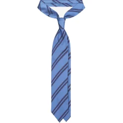 Viola Milano - Fina Stripe 3-Fold Grenadine Tie - Blue Mix - Handmade in Italy - Luxury Exclusive Collection - Avvenice^ Ties & Bow Ties