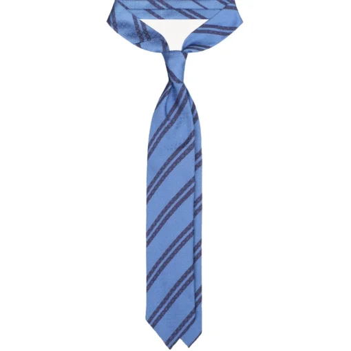 Viola Milano - Fina Stripe 3-Fold Grenadine Tie - Blue Mix - Handmade in Italy - Luxury Exclusive Collection - Avvenice^ Ties & Bow Ties