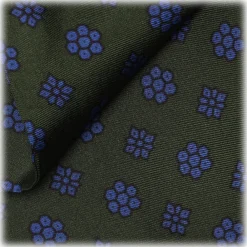 Viola Milano - Floral Italian Silk Ascot Tie - Forest - Handmade in Italy - Luxury Exclusive Collection - Avvenice^ Scarves