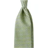 Viola Milano - Floral Pattern Handprinted Selftipped Silk Tie - Apple - Made in Italy - Luxury Exclusive Collection - Avvenice