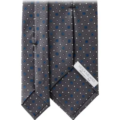 Viola Milano - Floral Pattern Handprinted Selftipped Silk Tie - Grey Mix - Handmade in Italy - Luxury Exclusive Collection - Avvenice^ Ties & Bow Ties