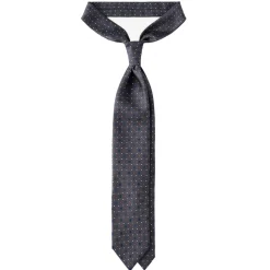 Viola Milano - Floral Pattern Handprinted Selftipped Silk Tie - Grey Mix - Handmade in Italy - Luxury Exclusive Collection - Avvenice^ Ties & Bow Ties