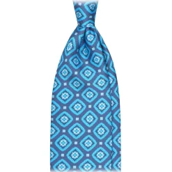Viola Milano - Floral Selftipped Silk Tie - Navy Mix - Handmade in Italy - Luxury Exclusive Collection - Avvenice^ Ties & Bow Ties